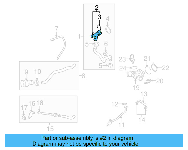 Upper Hose Coupling 1C0-122-291 - View 38