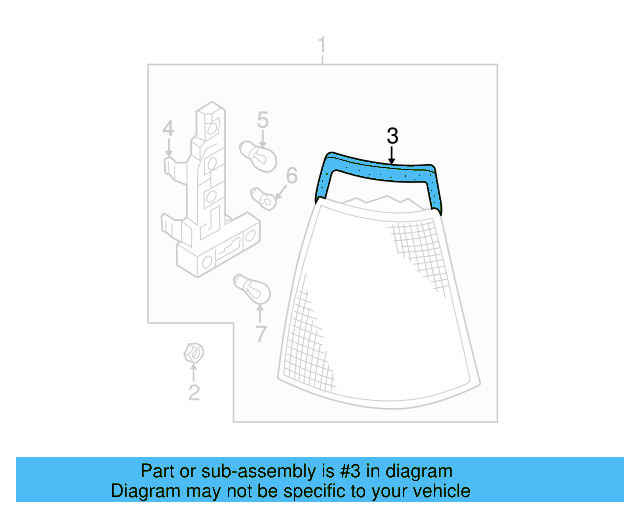 Tail Lamp Assembly Gasket 1J9-945-191 - View 5