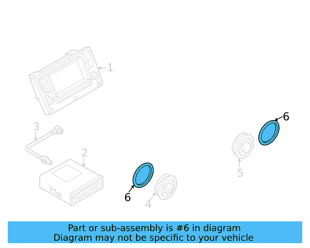 Front Dr Speaker Ring 5G0-971-798-A