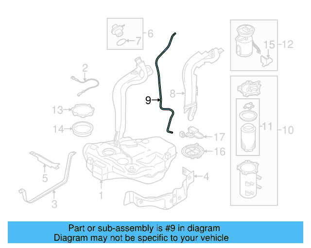 Breather Tube 1K0-201-993-M - View 13