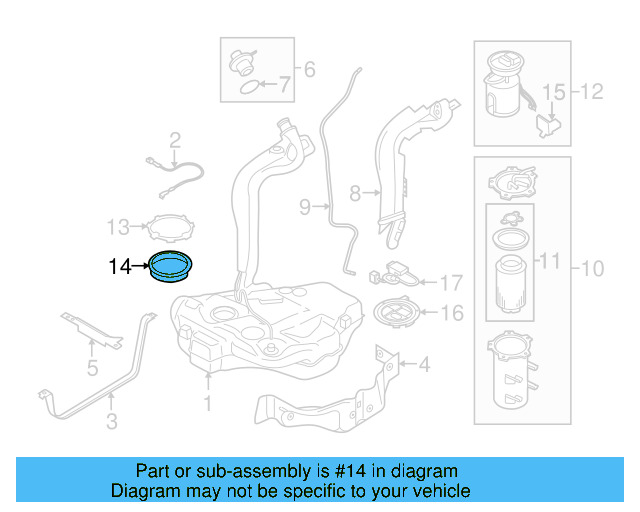 Fuel Pump Assembly 1K0-919-050-AB - View 20