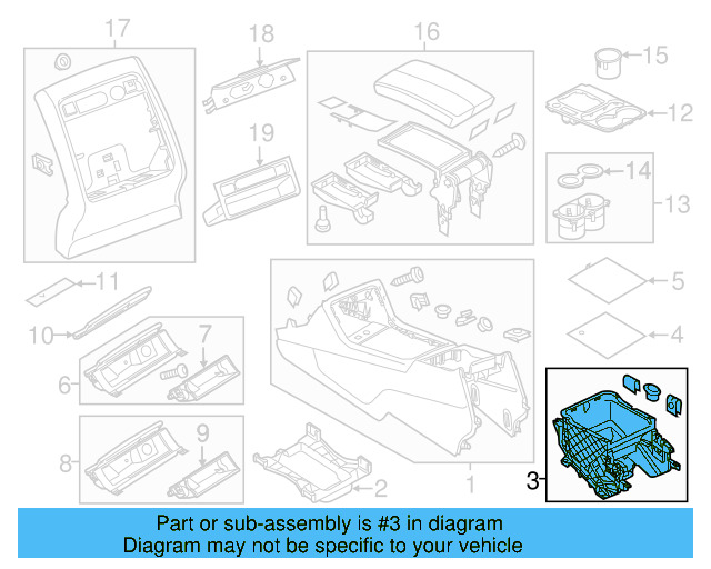Storage Compartment 7P1-863-071-H-9B9 - View 16