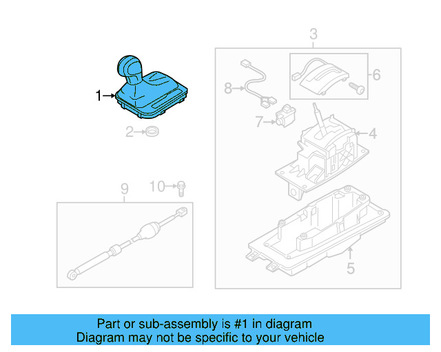Shift Knob 7P1-713-203-A-DIC - View 5