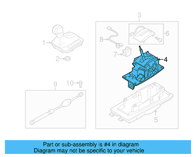 Gear Shift Assembly 7P1-713-105 - View 4