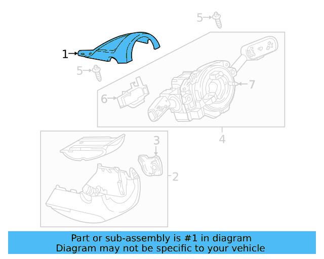 Steering Column Cover 3CN-858-560-82V - View 5