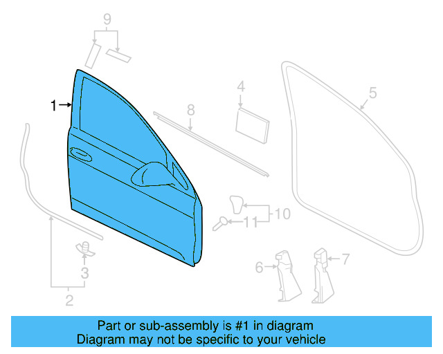 Door Shell 5G4-831-055-AS - View 8