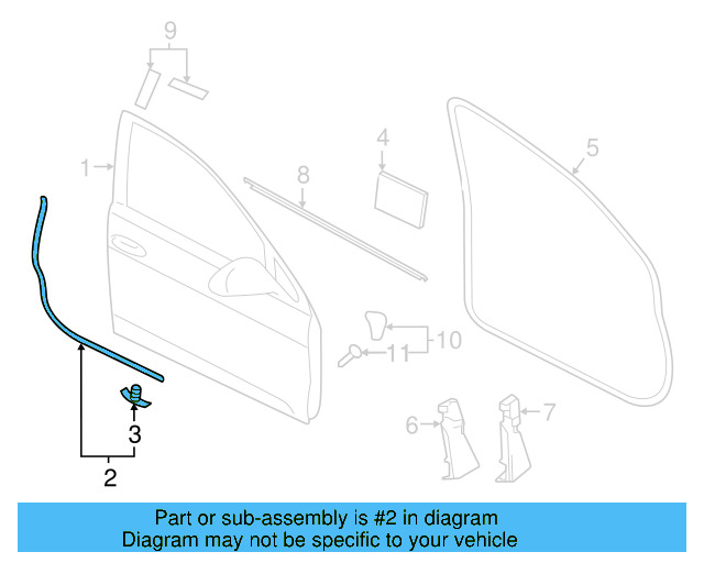 Door Weather 5G4-837-652-B
