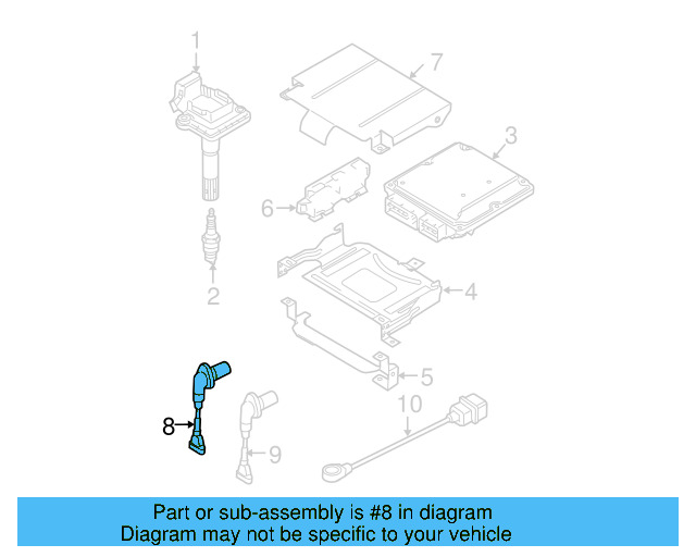 Engine Camshaft Position Sensor 07L-905-163-C - View 47