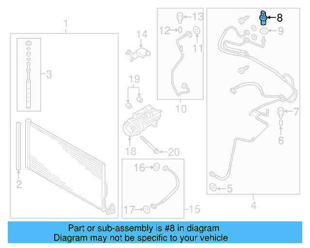 Pressure Sensor 4H0-959-126-C - View 34