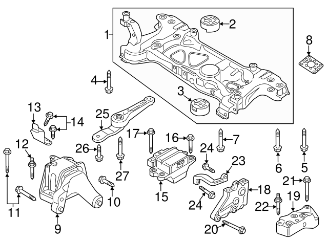Engine Cradle Mount Bolt N-105-580-02 - View 24