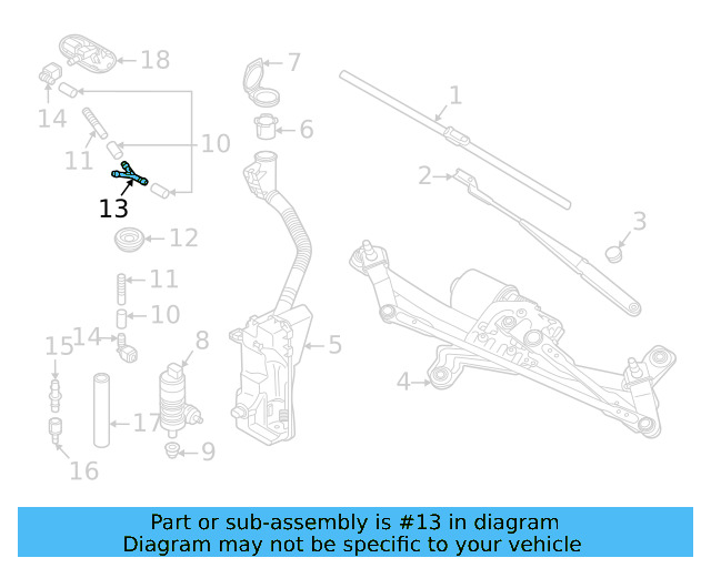 Washer Hose Elbow 3B0-955-665-C - View 77