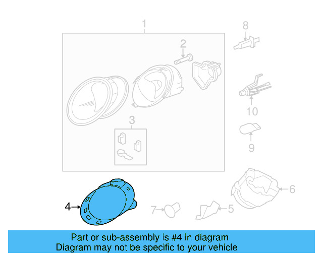 Headlamp Frame 1C0-806-640-J - View 8