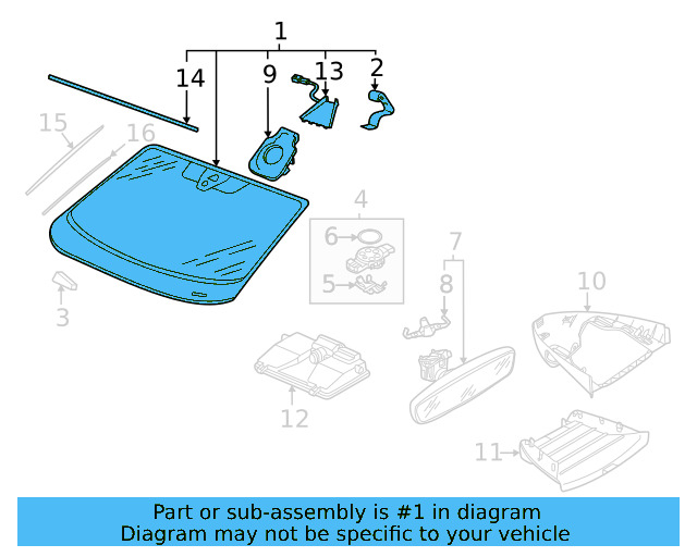 Windshield 11A-845-011-AN-NVB