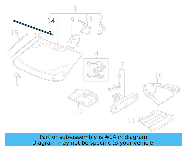 Upper Molding 11A-845-132 - View 3