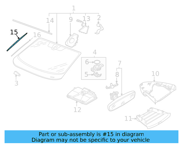 Side Molding 11A-854-328-5AP - View 4