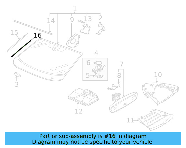 Side Molding Retainer Strip 11A-854-541