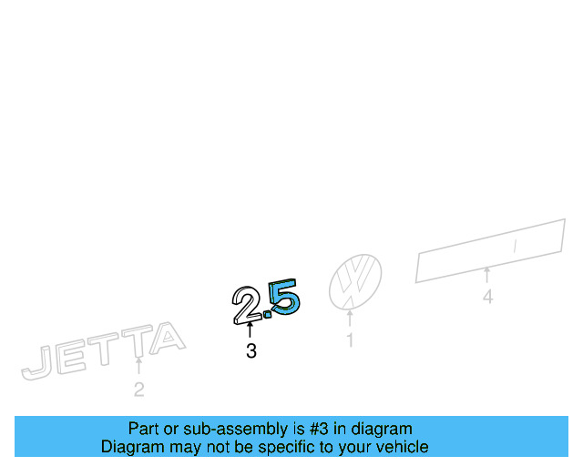 Deck Lid Emblem 1HM-853-675-BK - View 14