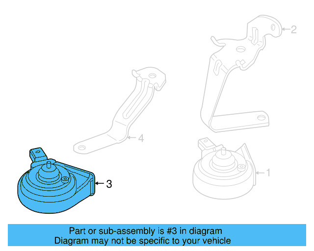 Horn 3C0-951-221-F - View 4