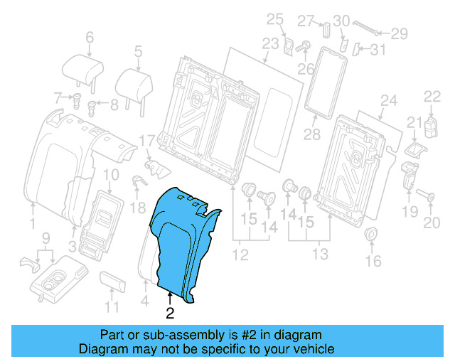 Seat Back Cover 5GM-885-805-AP-BKV - View 2
