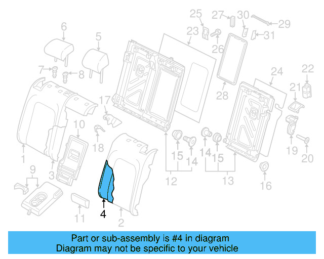 Seat Back Pad 5GM-885-775-N - View 3
