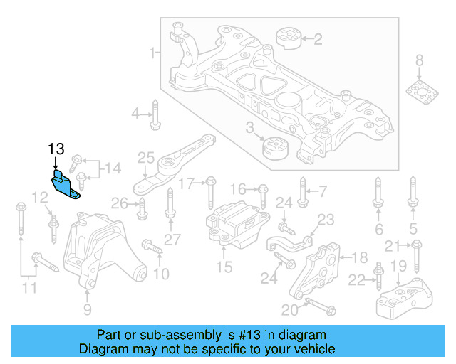 Motor Mount Support 1K0-199-588-A - View 28