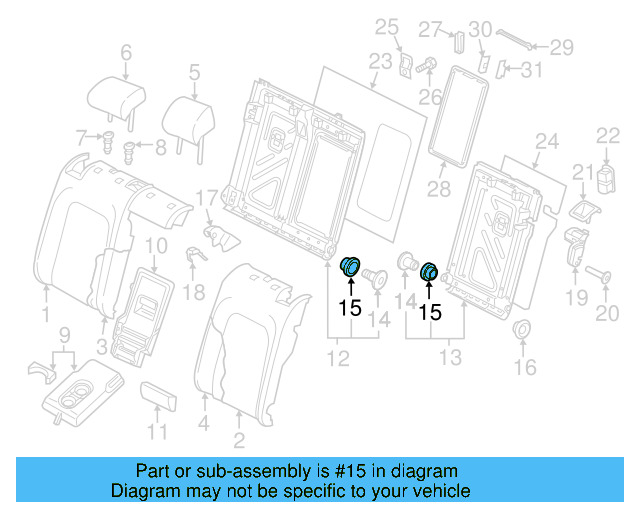 Seat Back Frame Sleeve 5QM-885-649 - View 6