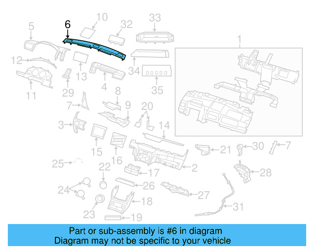 Vent Grille 7B0-857-109-XD1 - View 6