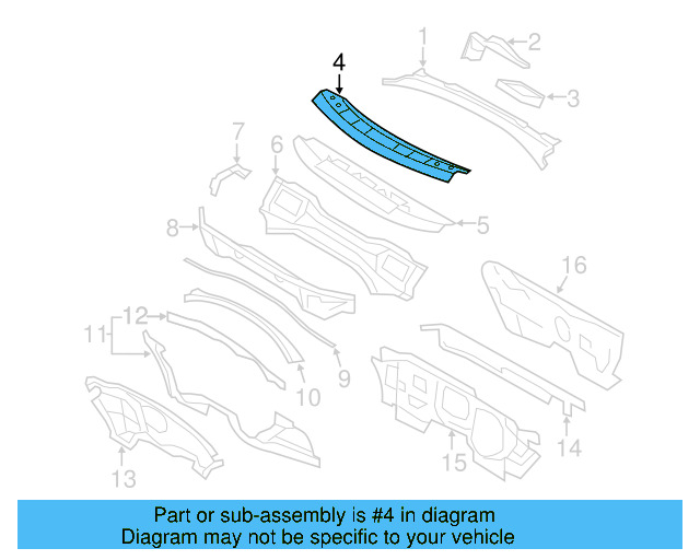 Cowl Panel 1K0-802-163-B - View 21