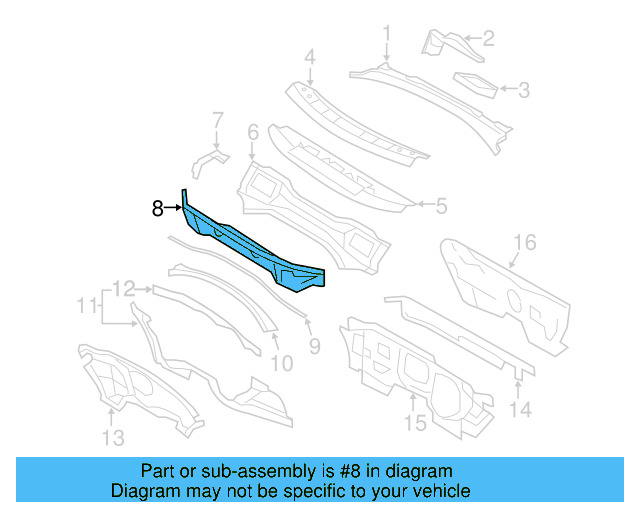Cowl Panel 1K0-805-422-C - View 14