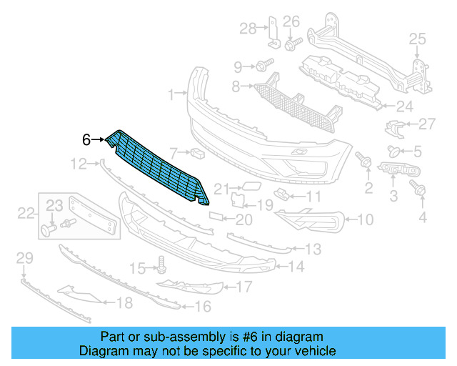 Lower Grille 7P6-853-677-D-9B9 - View 5