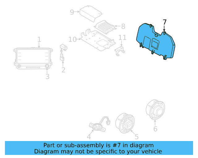 Rear Speaker 561-035-621-A-9B9 - View 13