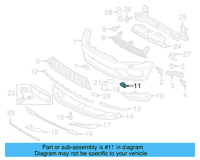 Outer Grille Cap 7P6-854-375-B-9B9 - View 11