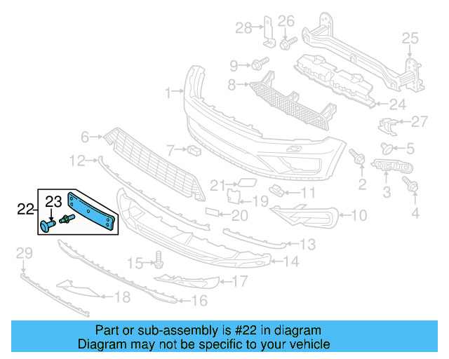 License Bracket 7P6-807-287-G - View 3