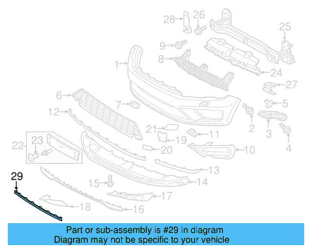 Front Trim (Unpainted) 7p6807725gru