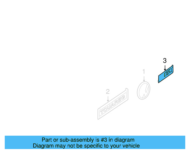 Deck Lid Emblem 3B0-853-675-C-739 - View 12