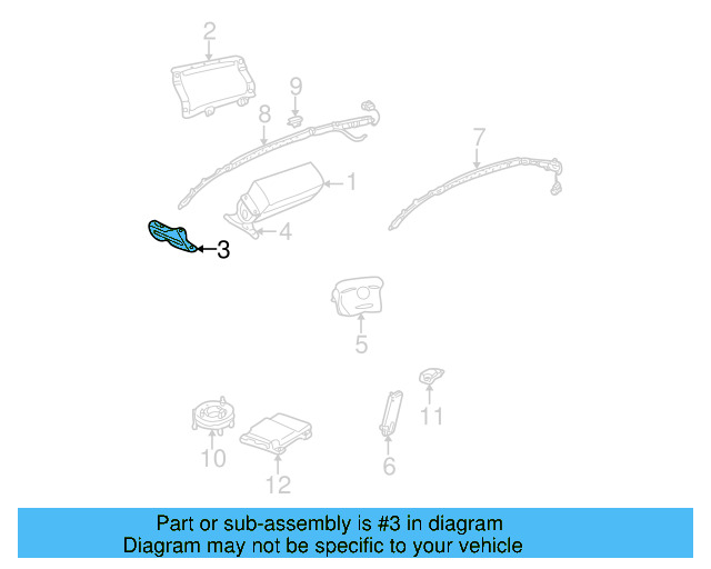 Head Air Bag Guide 3B9-880-756 - View 8