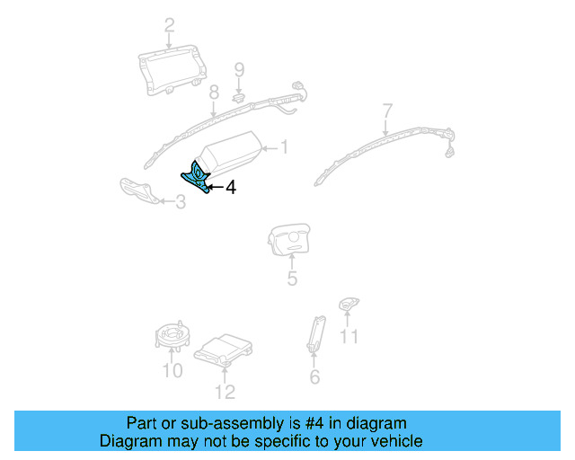 Passenger Air Bag Retainer Plate 3B1-880-263-A - View 6