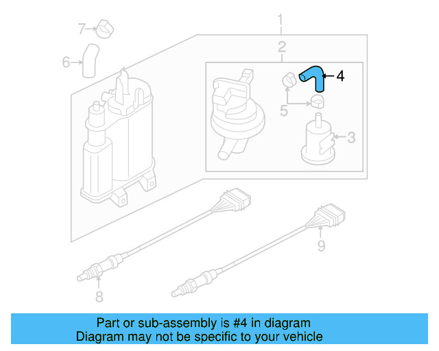 Breather Tube 3C0-201-336 - View 3