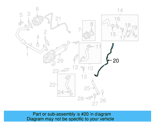 Connector Tube 03G-131-553 - View 17