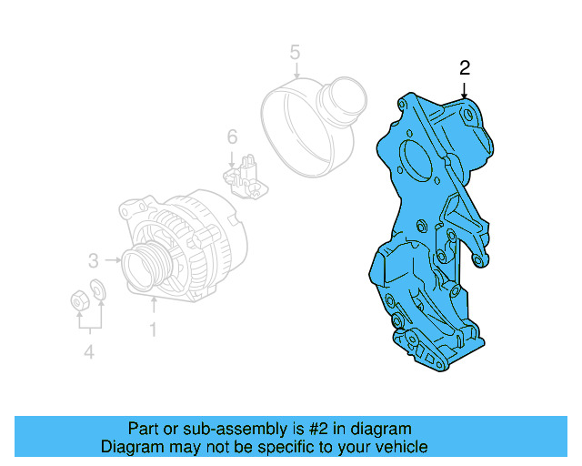 Alternator Bracket 045-903-141-C - View 3