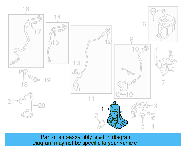 Power Steering Pump 7P0-423-155-D - View 3
