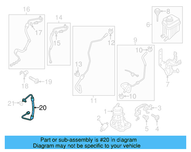 Power Steering Pressure Hose 7P0-423-893-B - View 4