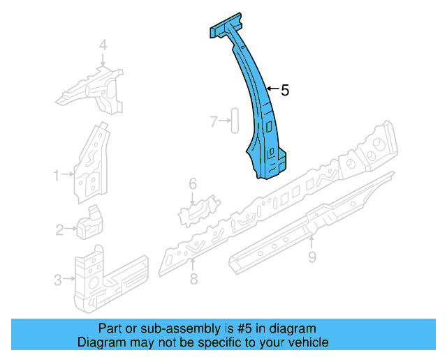 Inner Center Pillar 3B4-809-220-A - View 6