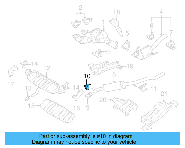 Front Muffler Front Bracket 7L0-253-144-C