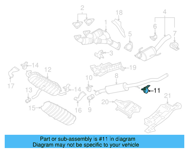 Front Muffler Bracket 7L0-253-144-D - View 6