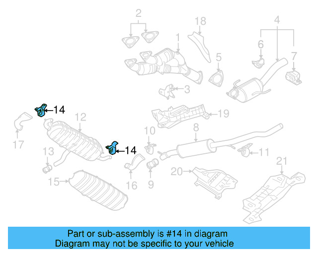Exhaust System Hanger Bracket 7L0-253-144 - View 6