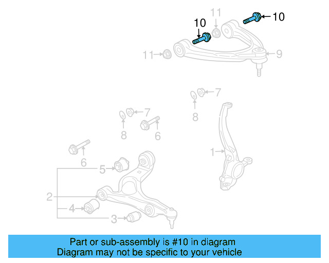 Upper Control Arm Mount Bolt N-102-902-06