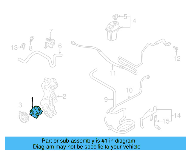 Power Steering Pump 1J0-422-154-H - View 3