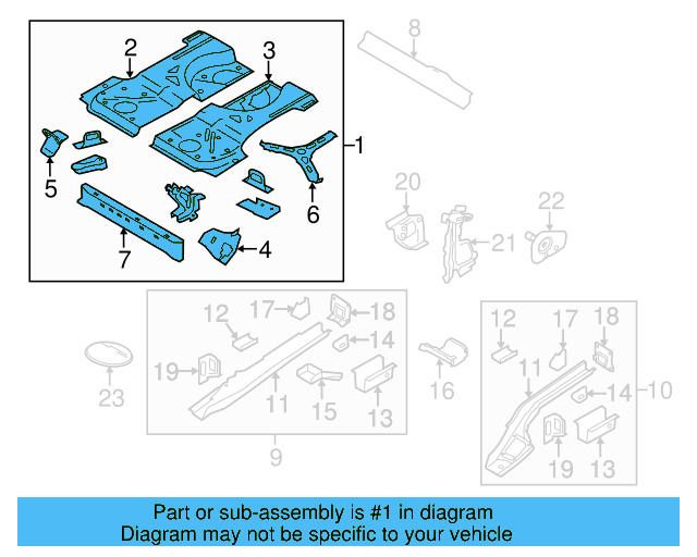 Floor Pan Assembly 1K6-813-111-H - View 6