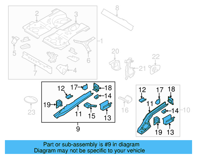 Side Member Assembly 1K6-803-502-D - View 7